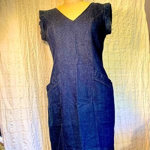 Vintage EUC V-neck Denim Dress